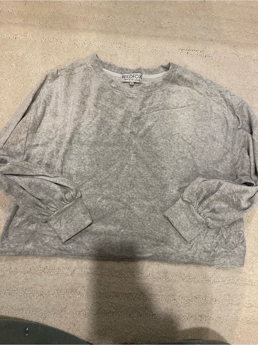 Wildfox Crewneck Velour Sweater